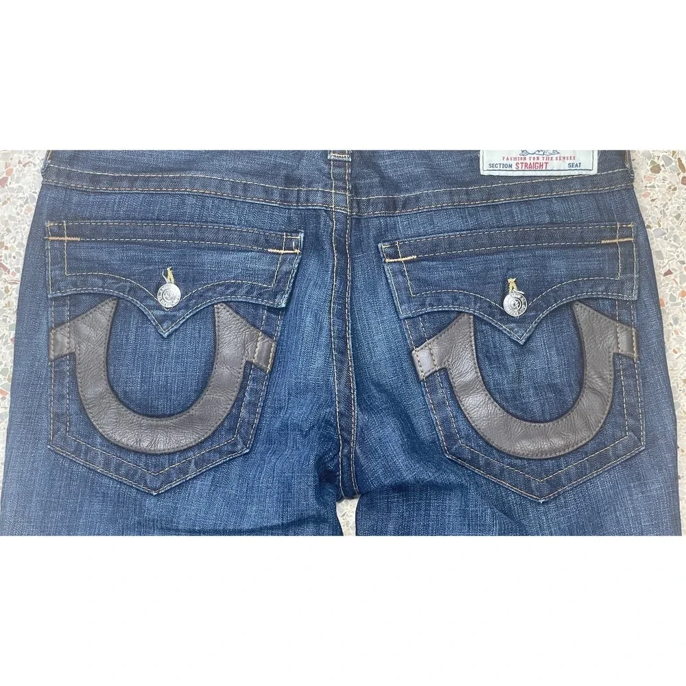 True Religion‎ Section Straight Vtg Y2K Men's Denim Jeans Size 34